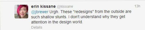 Erin Kissane Says No Outside Redesign